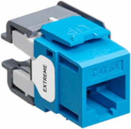 EXTREME Cat 6A QUICKPORT Jack, Blue, Punchdown Termination
