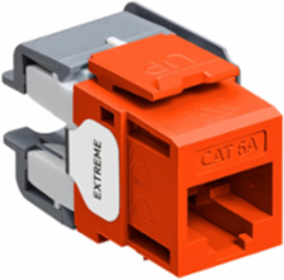 EXTREME Cat 6A QUICKPORT Jack, Unshielded, Punchdown, Orange
