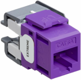 EXTREME Cat 6A QUICKPORT Jack, Purple, Unshielded, Punchdown Termination