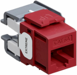 EXTREME Cat 6A QUICKPORT Jack, Dark Red, Punchdown, Unshielded, Made in USA