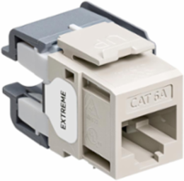 EXTREME Cat 6A QUICKPORT Jack, Light Almond, Punchdown, Unshielded