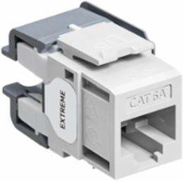 EXTREME Cat 6A QUICKPORT Jack, Unshielded, White, Punchdown Termination