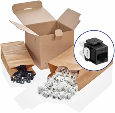 EXTREME™ Cat 6 QUICKPORT™ Jack, 200-pack GREENPACK™, Black