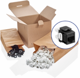 EXTREME™ Cat 6 QUICKPORT™ Jack, 200-pack GREENPACK™, Black