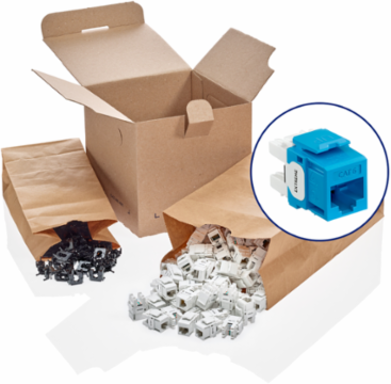 EXTREME™ Cat 6 QUICKPORT™ Jack, 200-pack GREENPACK™, Blue