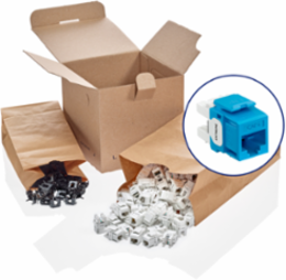 EXTREME™ Cat 6 QUICKPORT™ Jack, 200-pack GREENPACK™, Blue