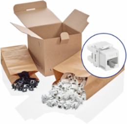 EXTREME™ Cat 6 QUICKPORT™ Jack, 200-pack GREENPACK™, White