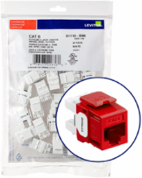 EXTREME Cat 6 QUICKPORT Jack 25-Pack, Crimson, Punchdown Termination