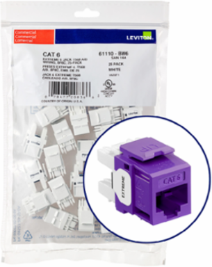EXTREME Cat 6 QUICKPORT Jack, 25-Pack, Purple