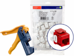 EXTREME Cat 6 QUICKPORT Jack, 150-Pack, Crimson, Punchdown Termination