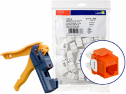 EXTREME Cat 6 QUICKPORT Jacks, Orange, 150-Pack with JackRapid Tool