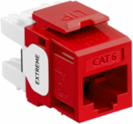 EXTREME Cat 6 QUICKPORT Jack, Crimson, Punchdown Termination