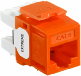 EXTREME Cat 6 QUICKPORT Jack, Orange - Punchdown, Unshielded, Rear Termination