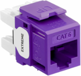 EXTREME Cat 6 QUICKPORT Jack, Purple - Punchdown Termination, 180-Degree Configuration