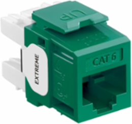 EXTREME Cat 6 QUICKPORT Jack, Green, Unshielded, Rear Termination