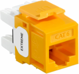 EXTREME Cat 6 QUICKPORT Jack, Yellow, Unshielded, Punchdown Termination