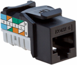 HOME 6 Snap-In Jack, T568A/B Wiring for Cat 6 UTP, Black