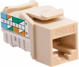 HOME 6™ Snap-In Jack, T568A/B Wiring, Cat 6 UTP, Ivory