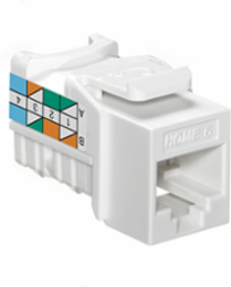 HOME 6™ Snap-In Jack, T568A/B, Cat 6 UTP, White