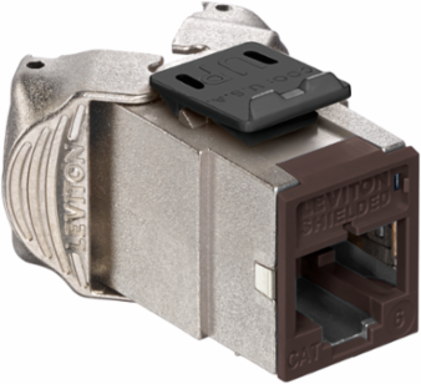 ATLAS-X1 Cat 6 Shielded QUICKPORT Jack, Tool-Free Termination, Brown