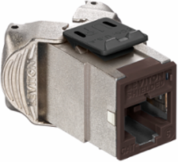 ATLAS-X1 Cat 6 Shielded QUICKPORT Jack, Tool-Free Termination, Brown