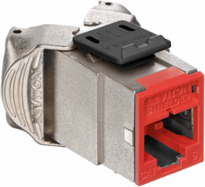 ATLAS-X1 Cat 6 Shielded QUICKPORT Jack, Crimson, Tool-Free Termination