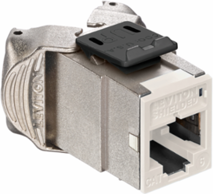 ATLAS-X1 Cat 6 Shielded QUICKPORT Jack, Ivory, Tool-Free Termination, AXT Suppression