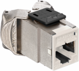 ATLAS-X1 Cat 6 Shielded QUICKPORT Jack, Ivory, Tool-Free Termination, AXT Suppression