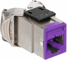 ATLAS-X1 Cat 6 Shielded QUICKPORT Jack, Purple, Tool-Free Termination