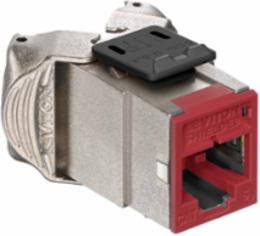 ATLAS-X1 Cat 6 Shielded QUICKPORT Jack, Dark Red, Tool-Free Termination