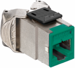 ATLAS-X1 Cat 6 Shielded QUICKPORT Jack, Green, Tool-Free Termination