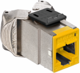 ATLAS-X1 Cat 6 Shielded QUICKPORT Jack, Yellow, Tool-Free Termination
