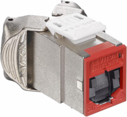ATLAS-X1 Cat 6 Shielded QUICKPORT Jack, Crimson, Tool-Free Termination
