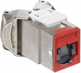 ATLAS-X1 Cat 6 Shielded QUICKPORT Jack, Crimson, Tool-Free Termination