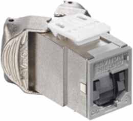 ATLAS-X1 Cat 6 Shielded QUICKPORT Jack Tool-Free Shuttered Gray
