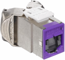 ATLAS-X1 Cat 6 Shielded QUICKPORT Jack, Purple, Tool-Free Termination