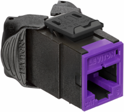 ATLAS-X1 Cat 6 UTP QUICKPORT Jack, Purple, Tool-Free, Unshielded