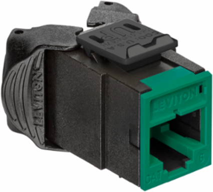 ATLAS-X1 Cat 6 UTP QUICKPORT Jack, Green, Tool-Free Termination, Unshielded