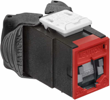 ATLAS-X1 Cat 6 UTP QUICKPORT Jack 1000BASE-T, Tool-Free, Crimson