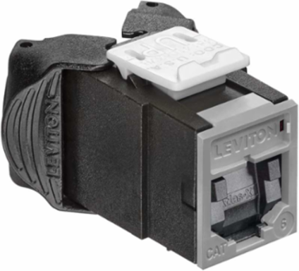 ATLAS-X1 Cat 6 UTP QUICKPORT Jack, Shuttered, Gray, Tool-Free Termination