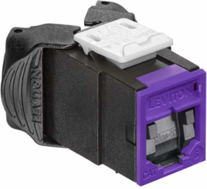 ATLAS-X1 Cat 6 UTP QUICKPORT Jack, Tool-Free, Shuttered, Purple