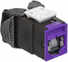 ATLAS-X1 Cat 6 UTP QUICKPORT Jack, Tool-Free, Shuttered, Purple
