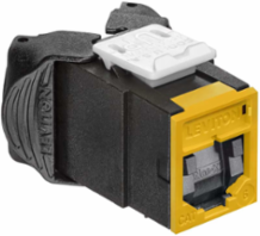 ATLAS-X1 Cat 6 UTP QUICKPORT Jack with Shutter, Tool-Free, Yellow