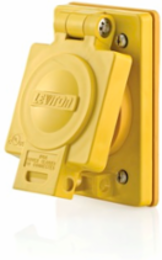 Wetguard Watertight Flip Lid Locking Receptacle, 15 Amp, 277 Volt, NEMA L7-15R
