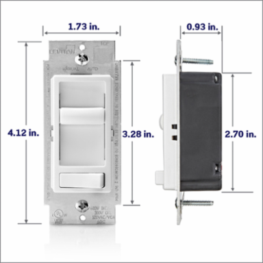 SureSlide Ceiling Fan Wall Switch, 1.5 Amp, Quiet 3-Speed, Ivory