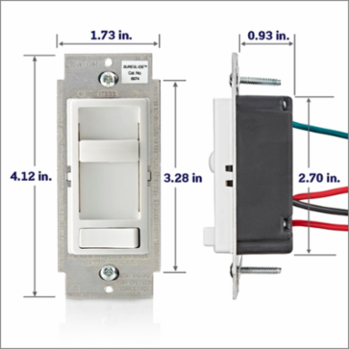 SureSlide Dimmer Switch for LED and Incandescent Bulbs, 150W LED, 600W Incandescent