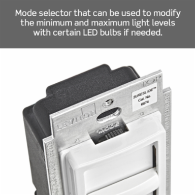 SureSlide Dimmer Switch for LED and Incandescent Bulbs, 150W LED, 600W Incandescent