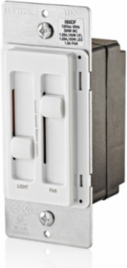 SureSlide Ceiling Fan Control & Dimmer Switch, 150W LED/CFL, 300W Incandescent, 1.5A