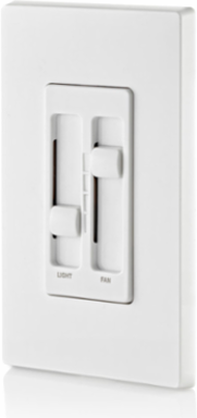 SureSlide Ceiling Fan Control & Dimmer Switch, 150W LED/CFL, 300W Incandescent, 1.5A