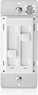 SureSlide Ceiling Fan Control & Dimmer Switch, 150W LED/CFL, 300W Incandescent, 1.5A